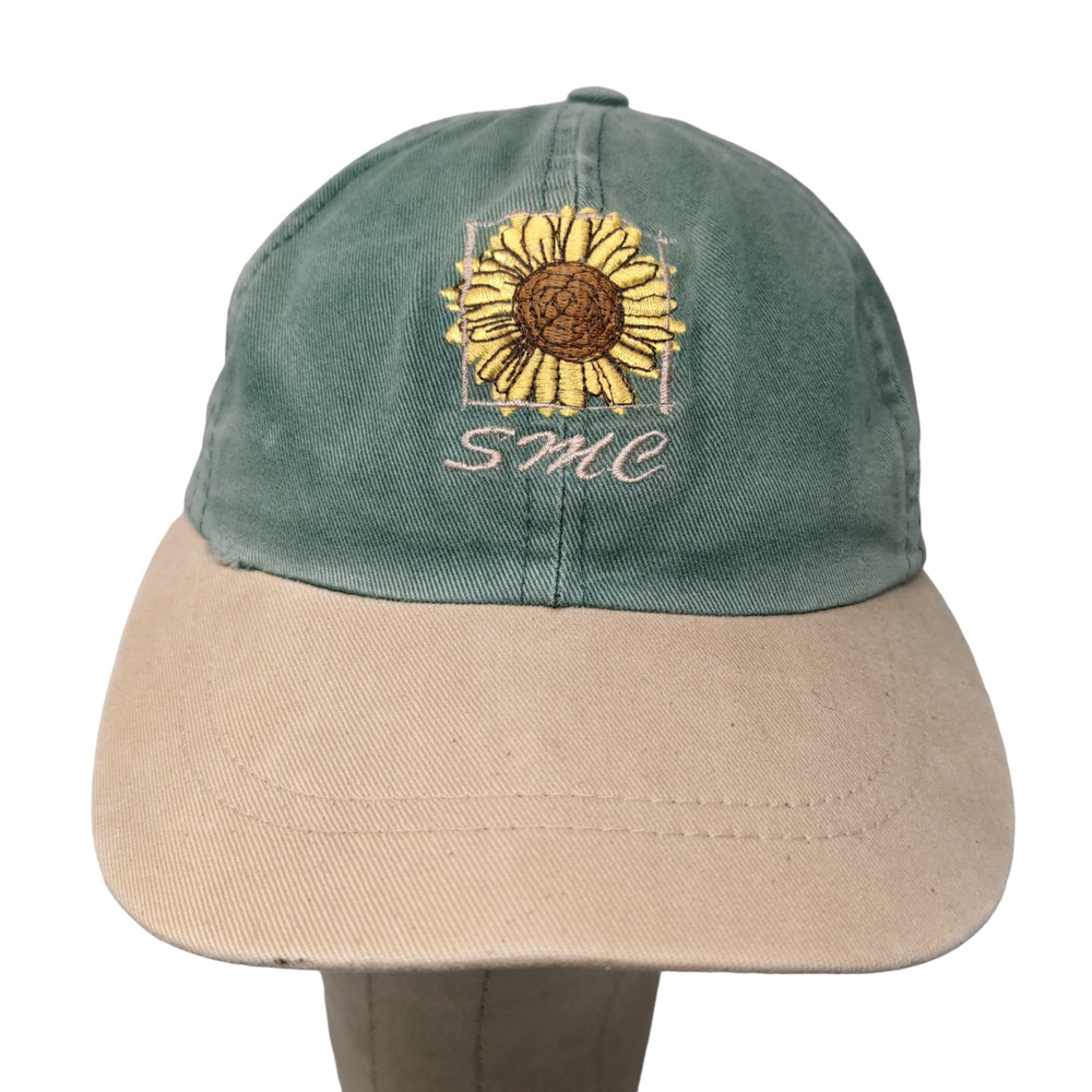 Classic Sportswear Men's Stretchy Hat Green Size OSFA Embroidered Flower Logo